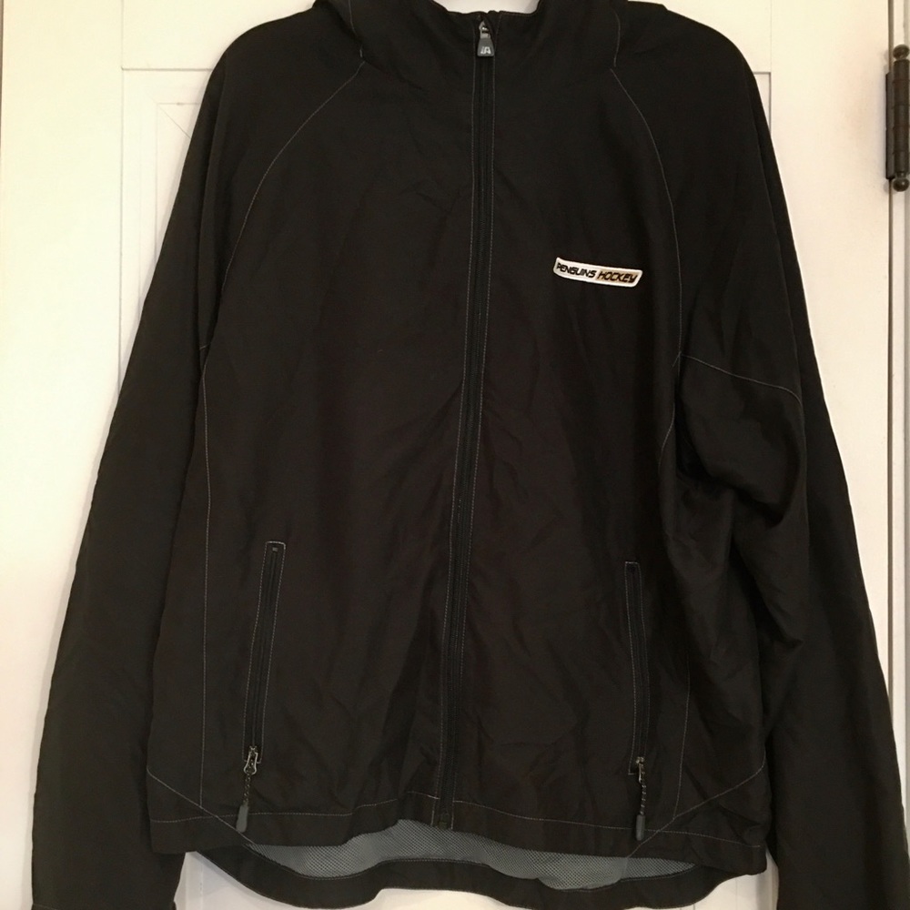 Pittsburgh Penguins Hockey Black Windbreaker - Picture 2 of 7